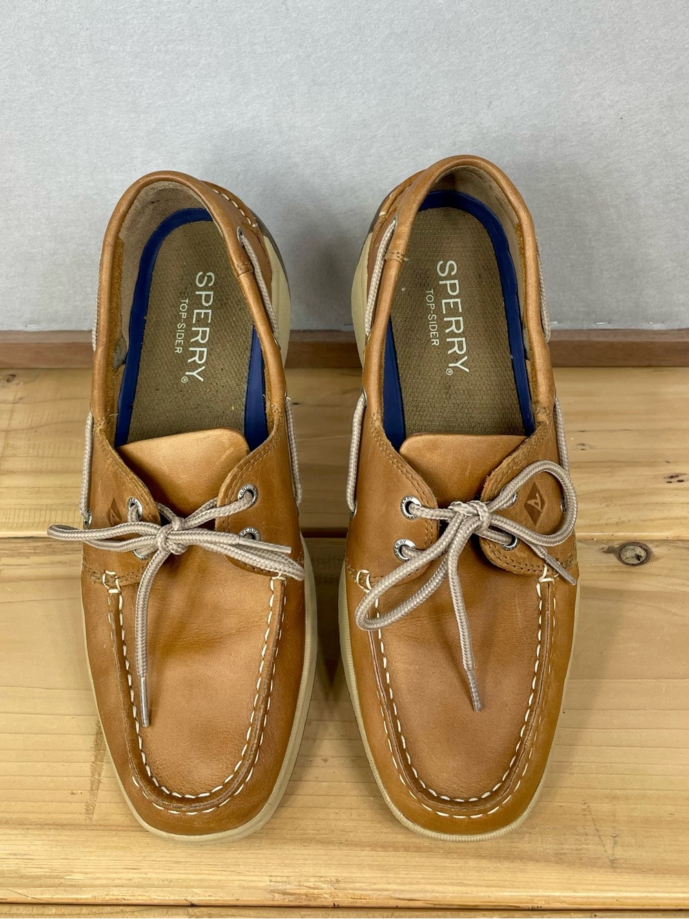 Sperry Top-Sider Intrepid Mens 10 Tan Leather Boat Shoes